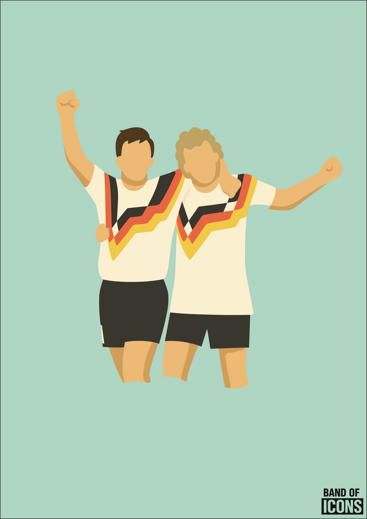 PRINT - Matthäus & Völler - Dream Team 90